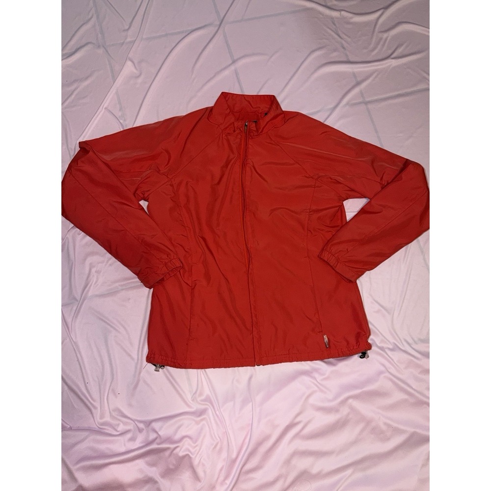 Antigua Golf Performance 1/4 Zip Pullover Lightweight Pockets Jacket Red Medium